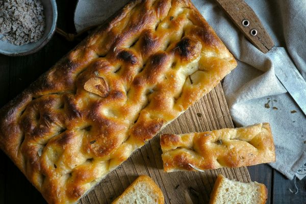 foccacia maison , pizza; italie; chef à domicile